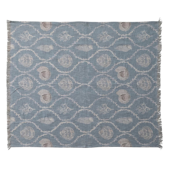 Throw with Coral & Shell Pattern