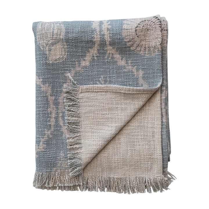 Throw with Coral & Shell Pattern