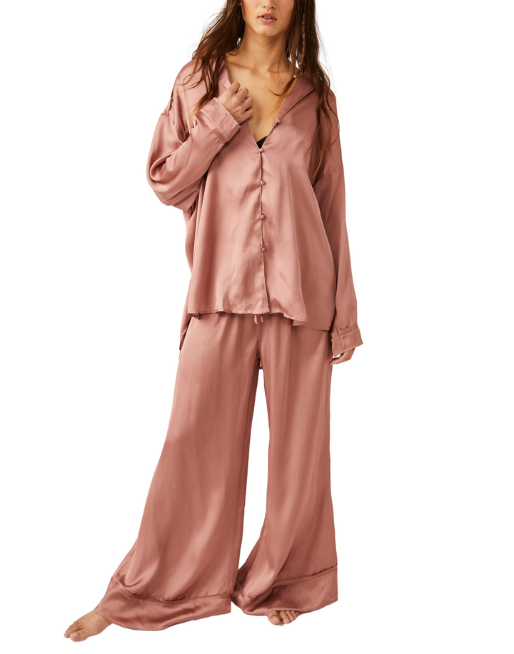 Dreamy Days Pajama Set in Smoke Rose - Madison's Niche 