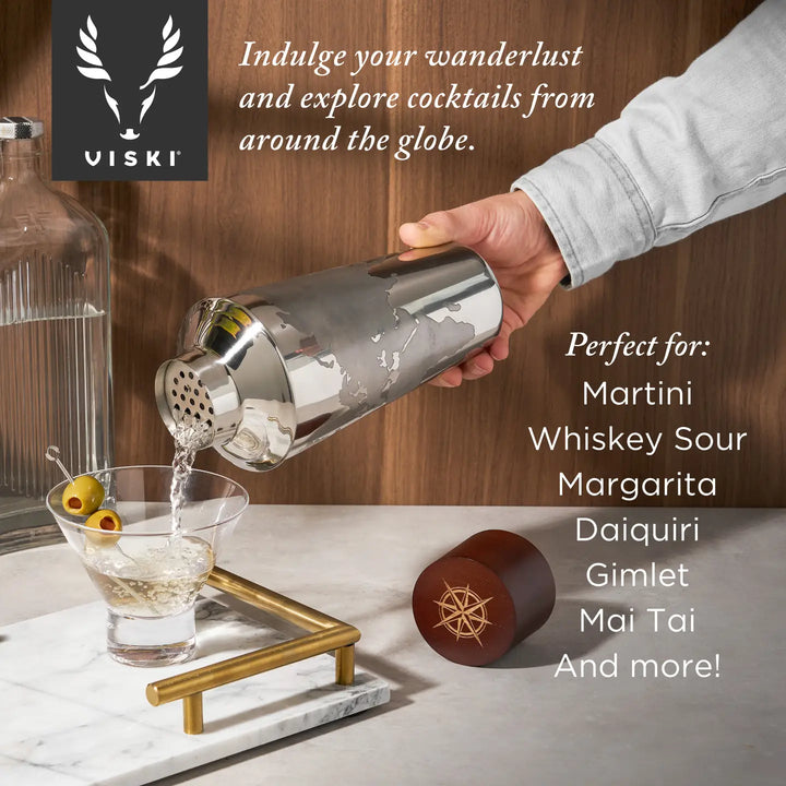 Globe Cocktail Shaker - Madison's Niche 