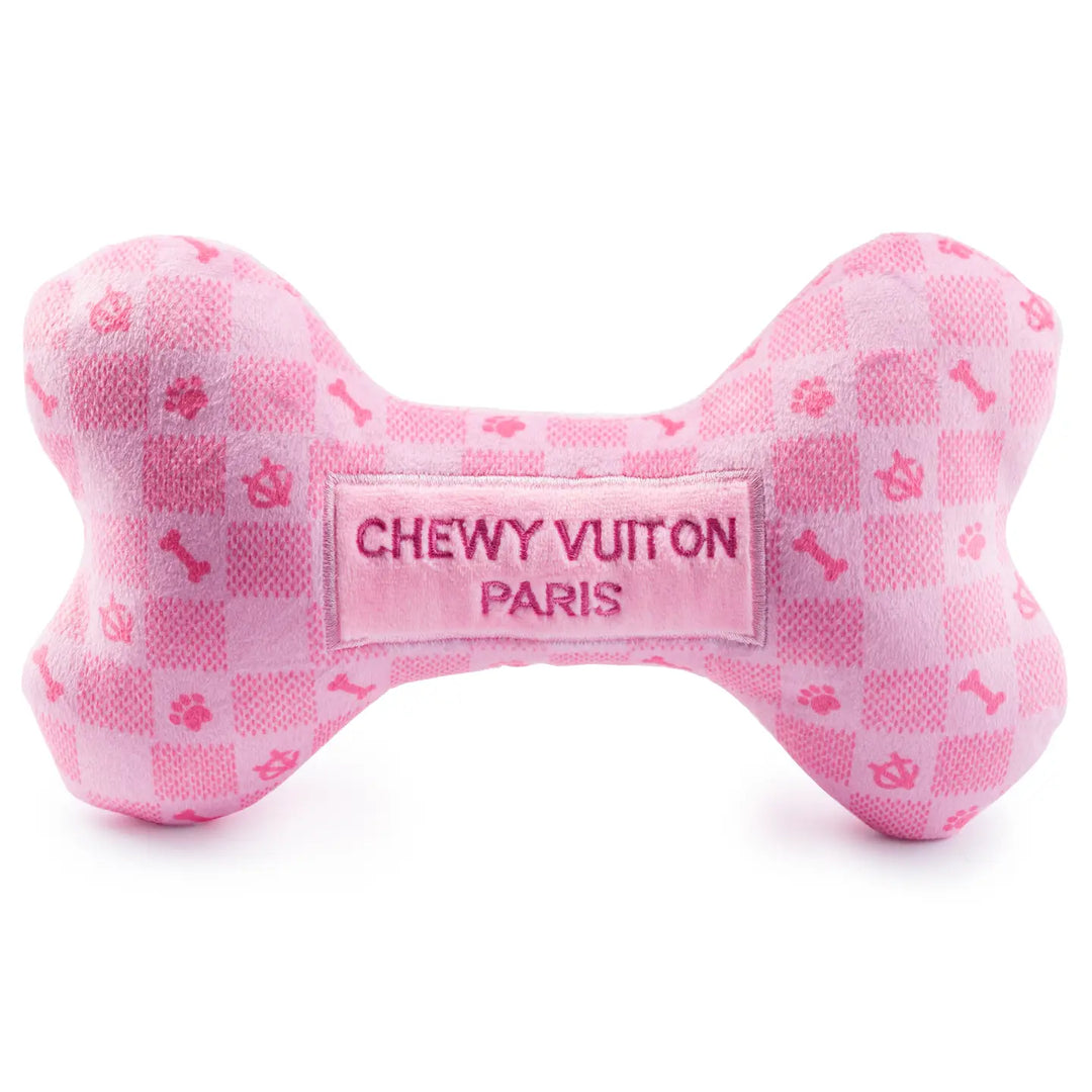 Pink Check Chewy Vuiton Bone