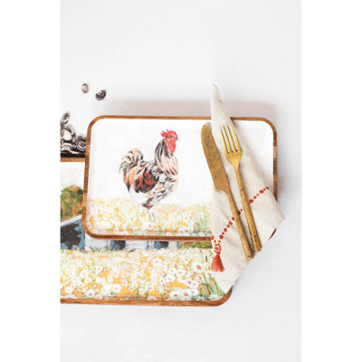 Enameled Wood Farmhouse Tray - Madison's Niche 