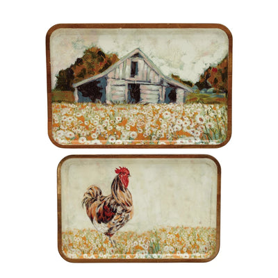 Enameled Wood Farmhouse Tray - Madison's Niche 