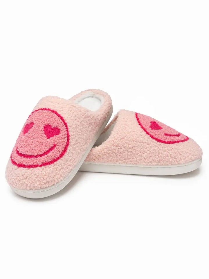 Heart Eye Happy Face Slippers