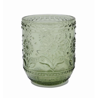 Floral Embossed Drinking Glass - Madison's Niche 
