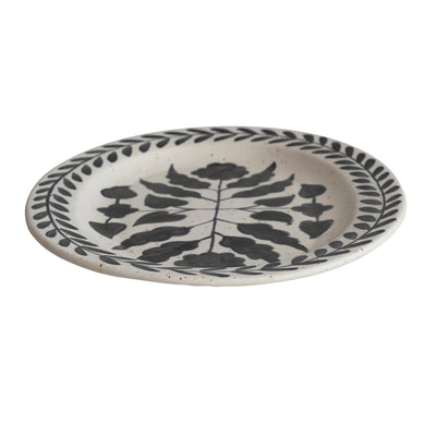 Floral Stoneware Platter - Madison's Niche 
