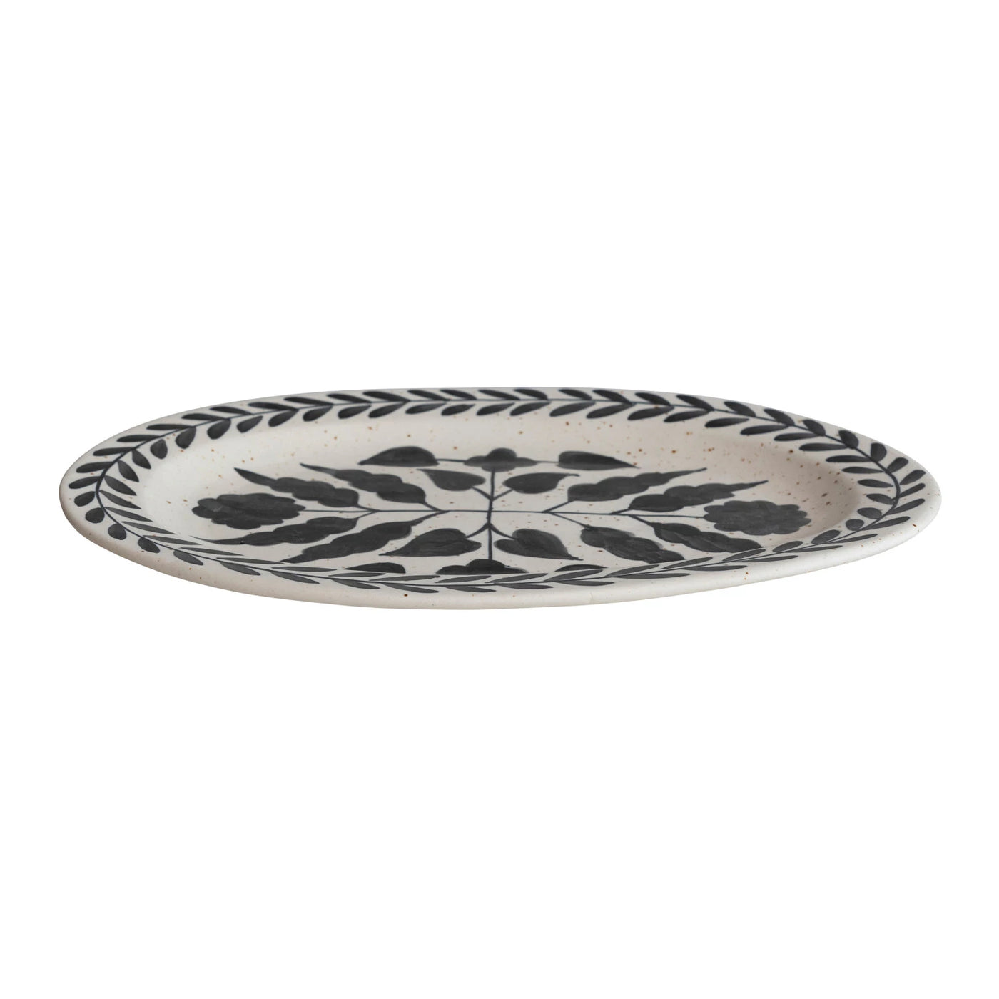 Floral Stoneware Platter - Madison's Niche 