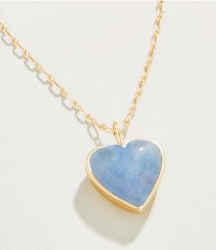 Light Blue Full Heart Necklace - Madison's Niche 