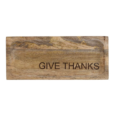 "Give Thanks" Engraved Cheese Board - Madison's Niche 