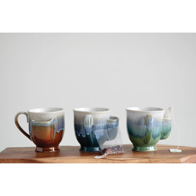 Glazed Stoneware Mug with Tea Bag Holder - Madison's Niche 