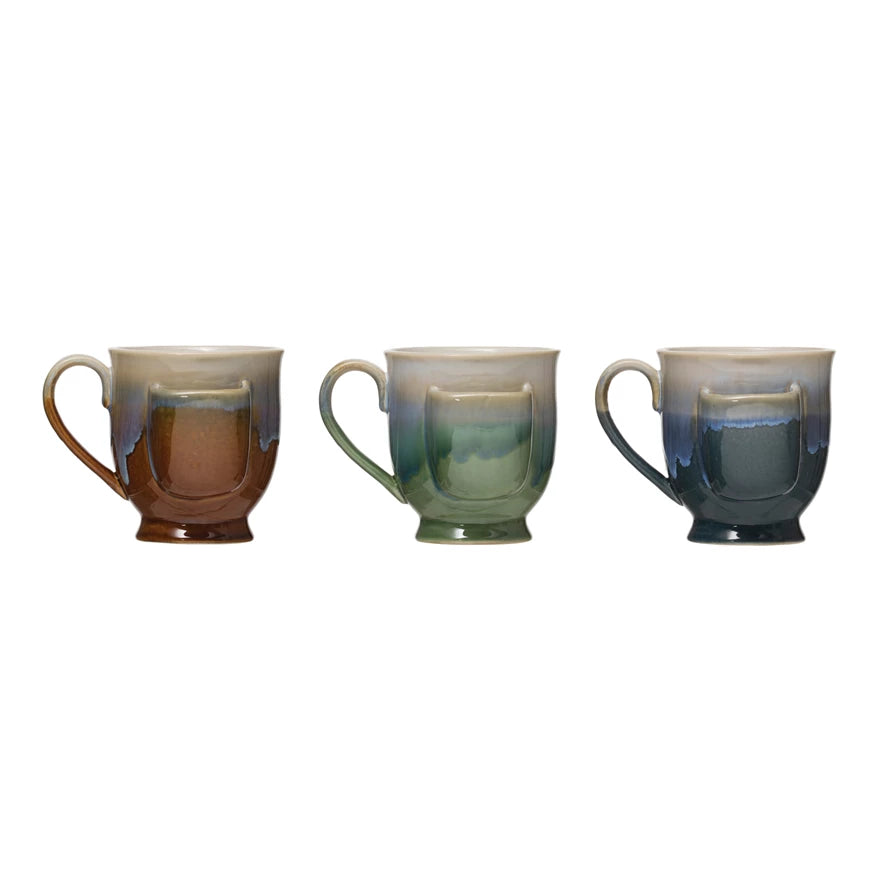 Glazed Stoneware Mug with Tea Bag Holder - Madison&