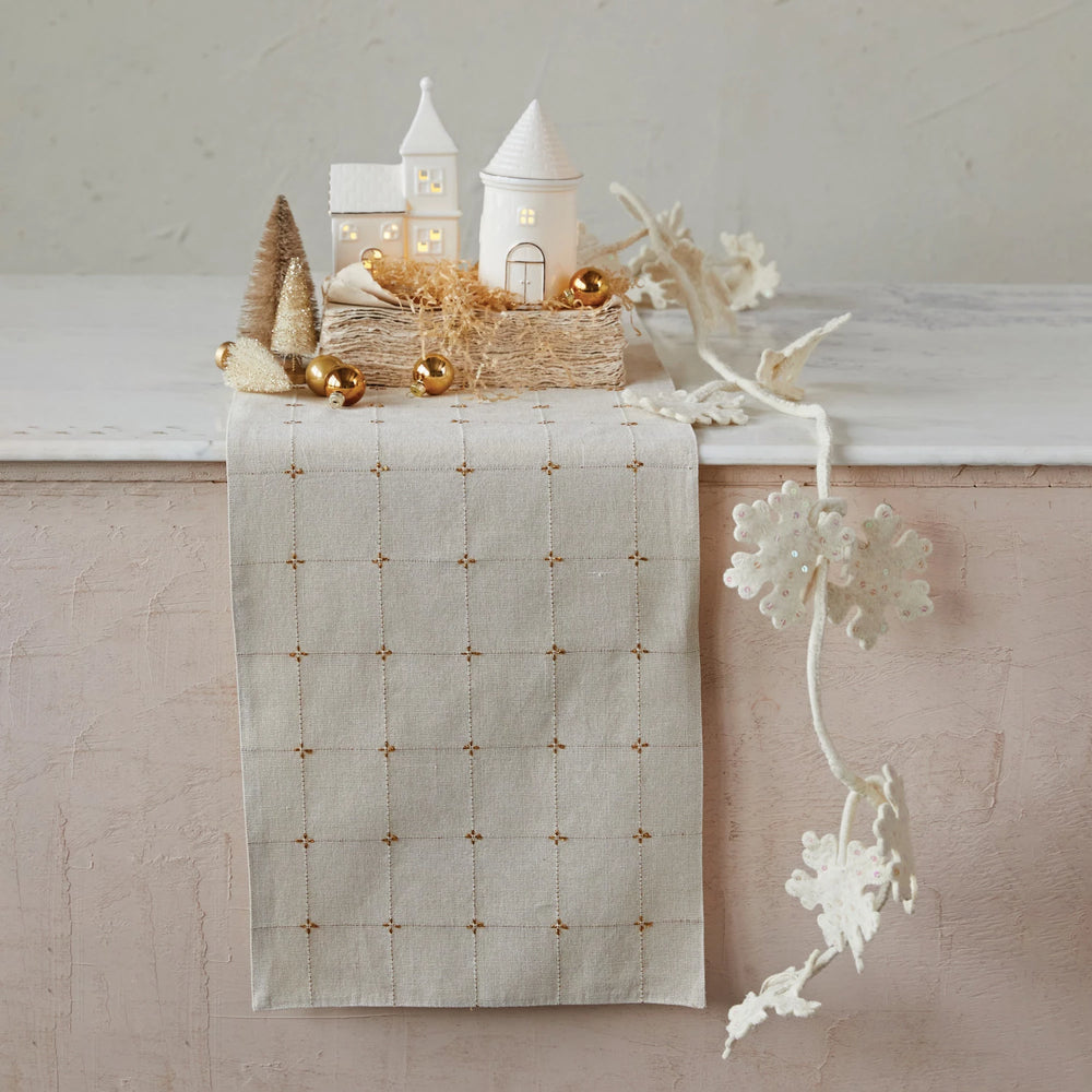 Gold Thread Table Runner - Madison's Niche 
