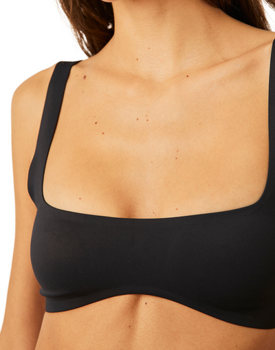 Hailey Square Bralette In Black - Madison's Niche 