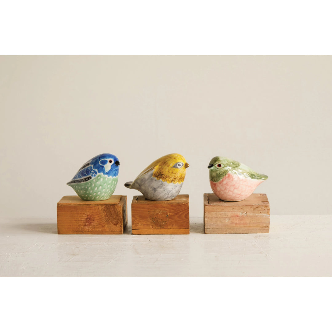 Hand-Painted Stoneware Bird - Madison's Niche 