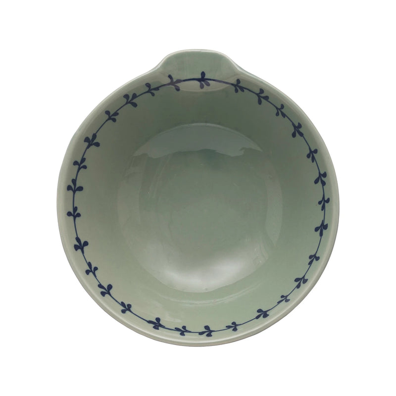 Hand-Painted Stoneware Bowl with Spout - Madison's Niche 
