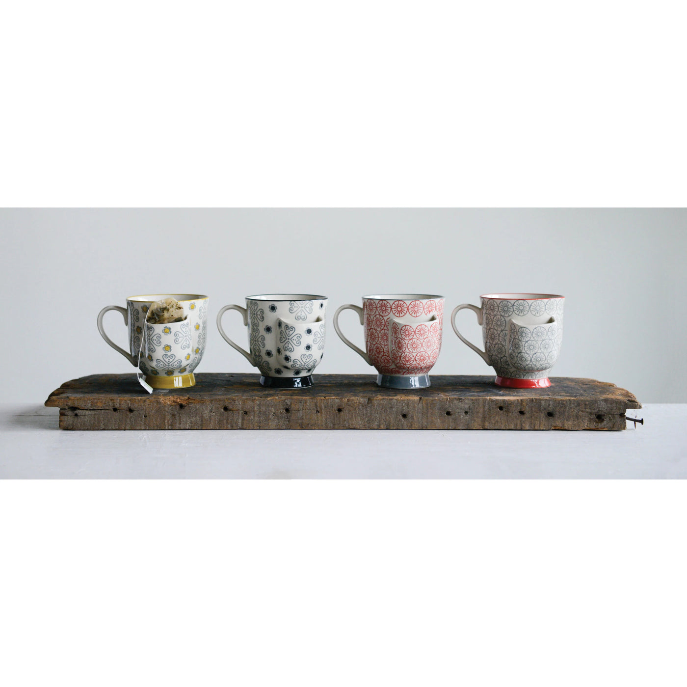 Hand-Stamped Mug with Tea Bag Holder - Madison's Niche 