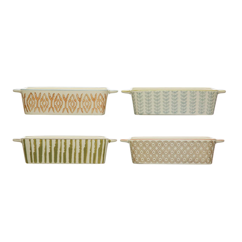 Hand-Stamped Stoneware Baker - Madison's Niche 