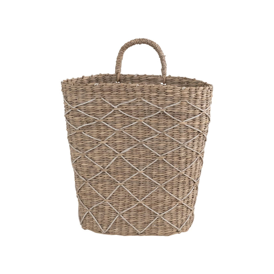 Hand-Woven Seagrass Wall Basket - Madison&