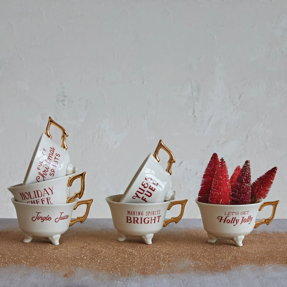 Holiday Footed Teacup - Madison's Niche 