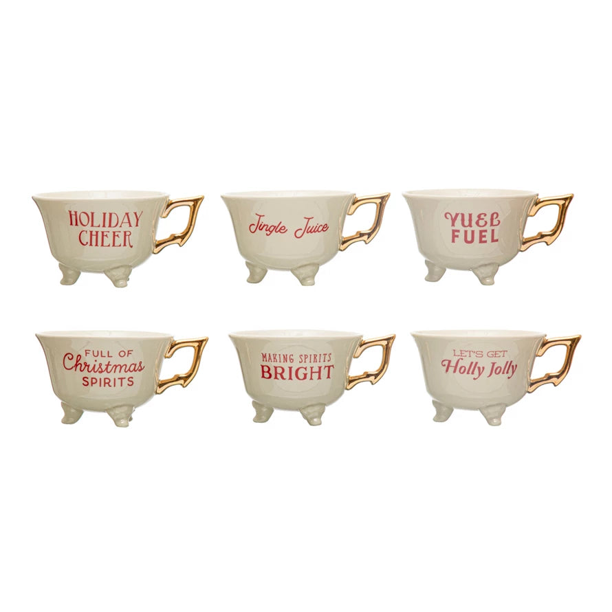 Holiday Footed Teacup - Madison's Niche 