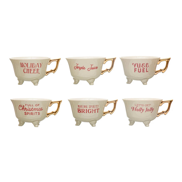 Holiday Footed Teacup - Madison's Niche 