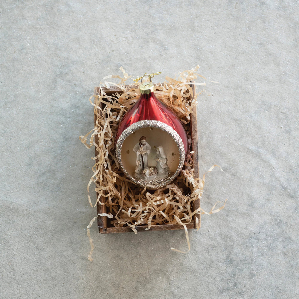 Holy Family Glass Ornament - Madison's Niche 