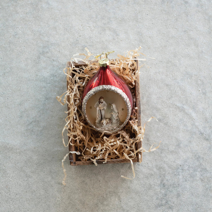 Holy Family Glass Ornament - Madison's Niche 