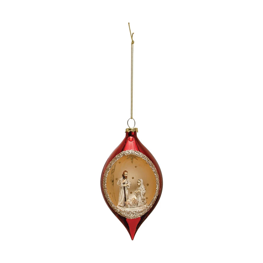 Holy Family Glass Ornament - Madison's Niche 