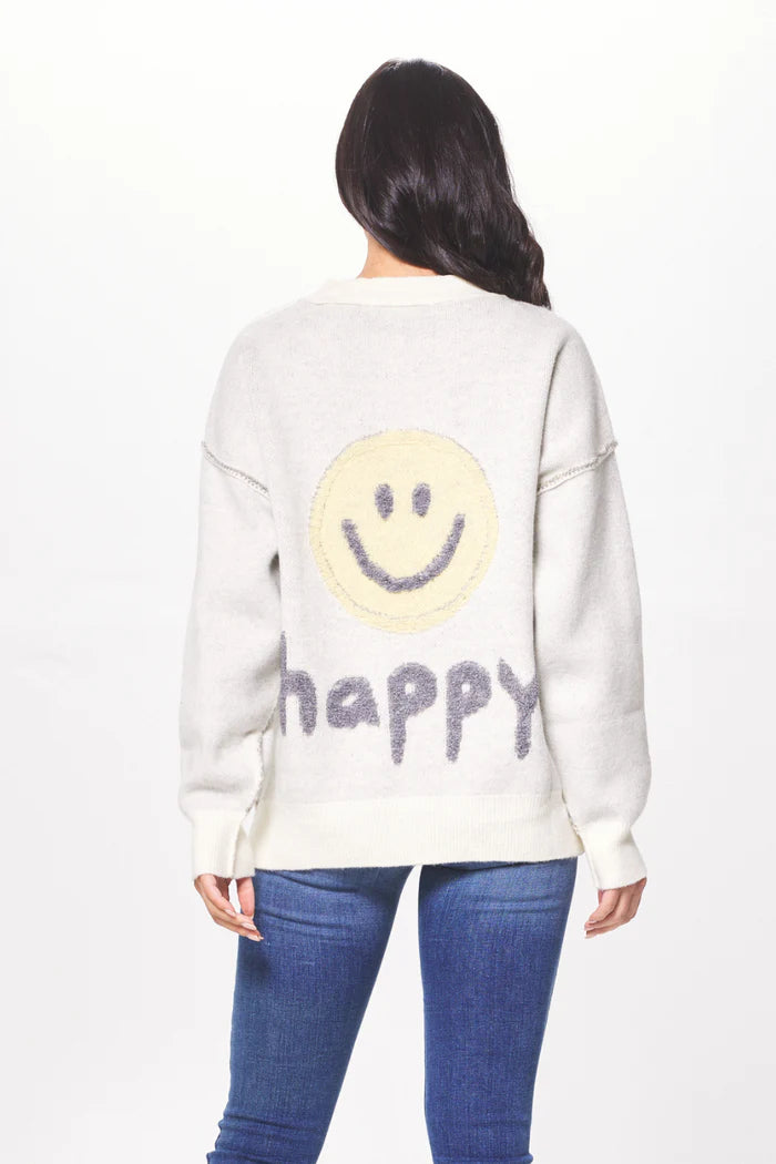 Happy Crewneck Sweater - Madison's Niche 