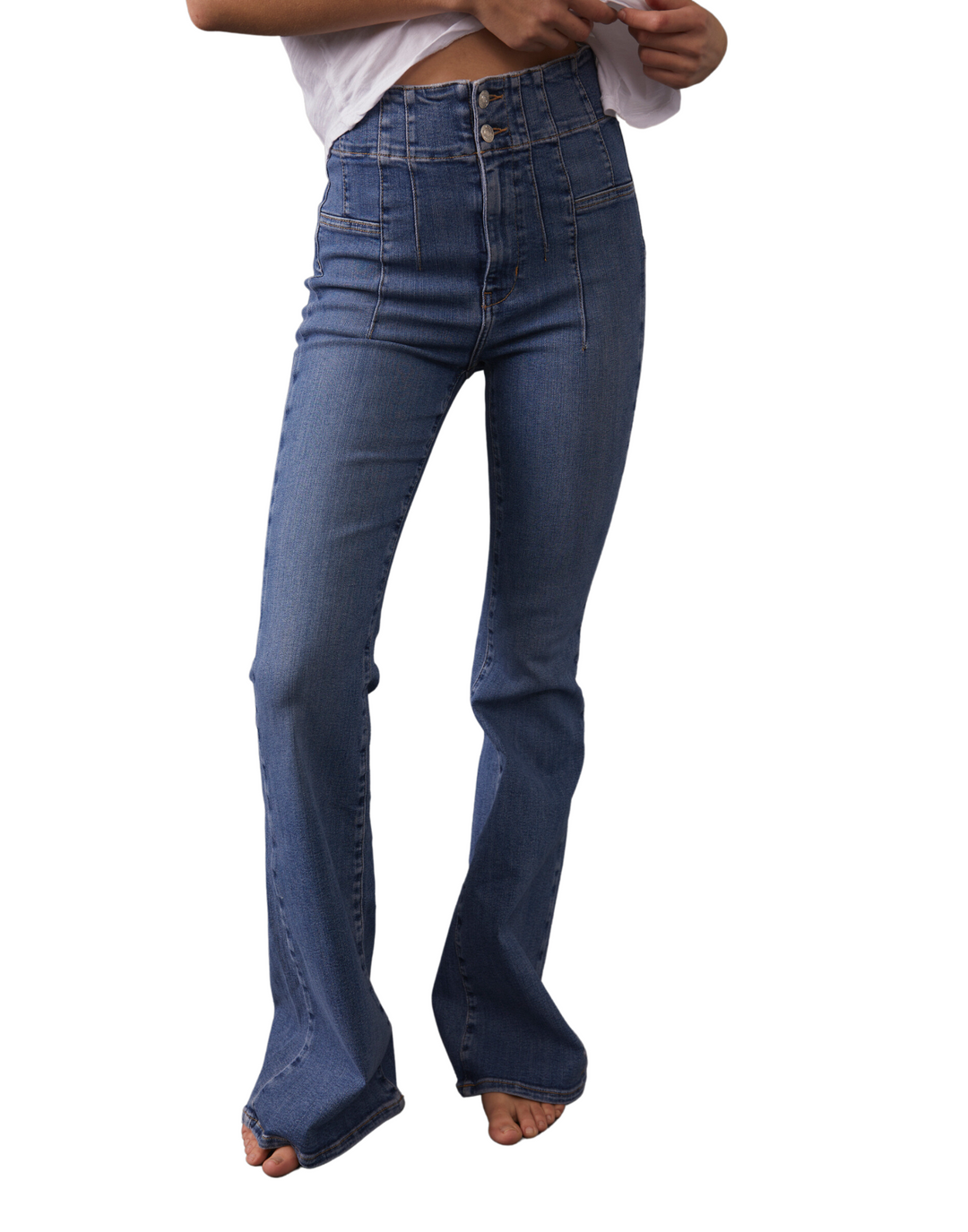 Jayde Flare Jeans in Sunburst Blue - Madison's Niche 