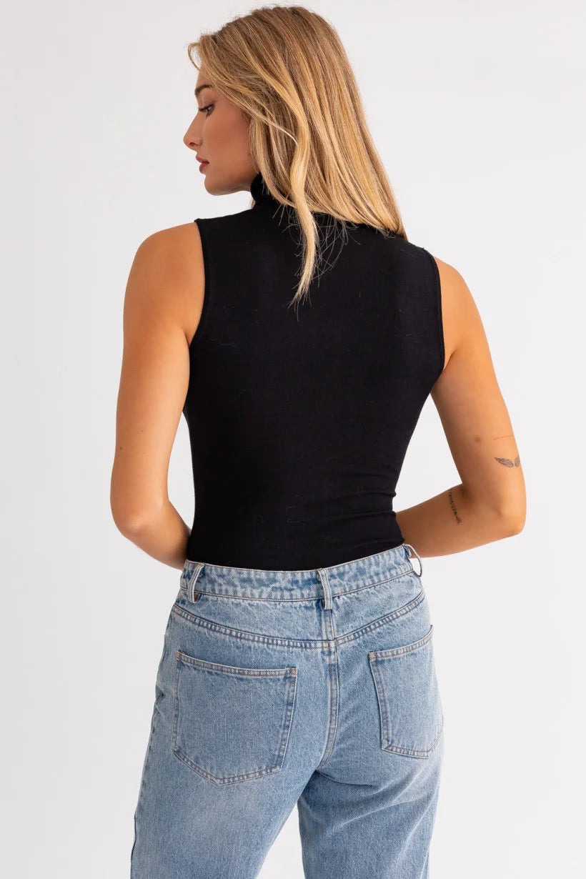 Jenna Mock Neck Bodysuit - Madison's Niche 