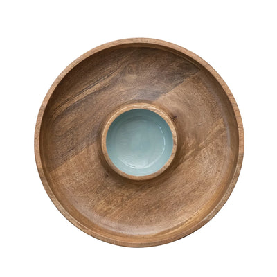 Mango Wood Lazy Susan Server - Madison's Niche 