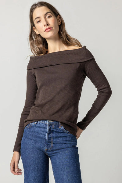Long Sleeve Off The Shoulder Top - Madison's Niche 
