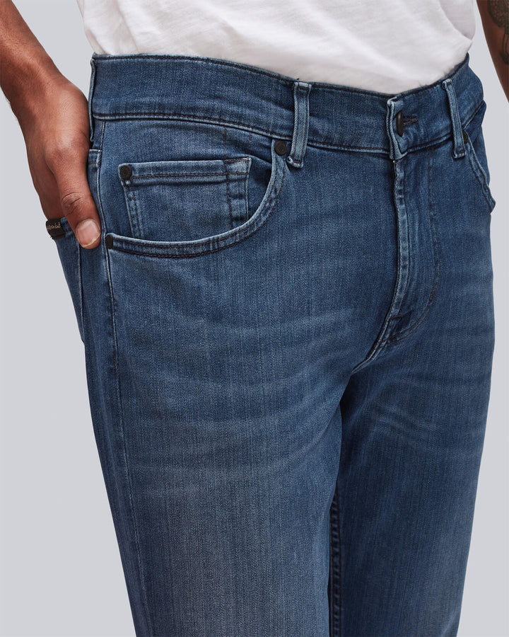 Luxe Performance Plus Slimmy Jeans in Mid Blue - Madison's Niche 