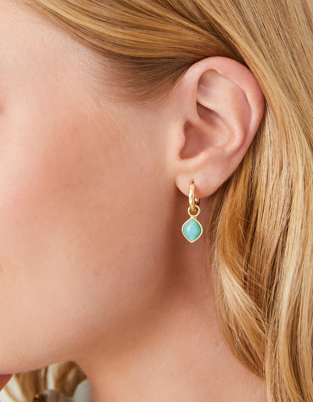 Maera Drop Earring in Amazonite - Madison's Niche 