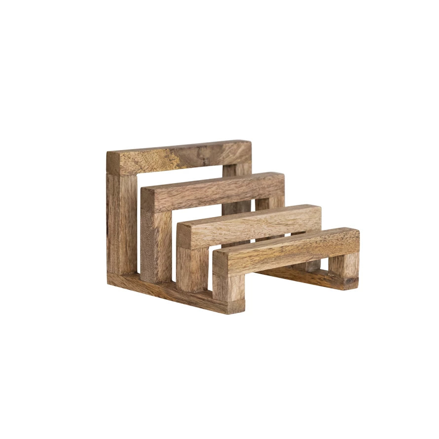 Mango Wood Sectioned Stand - Madison&