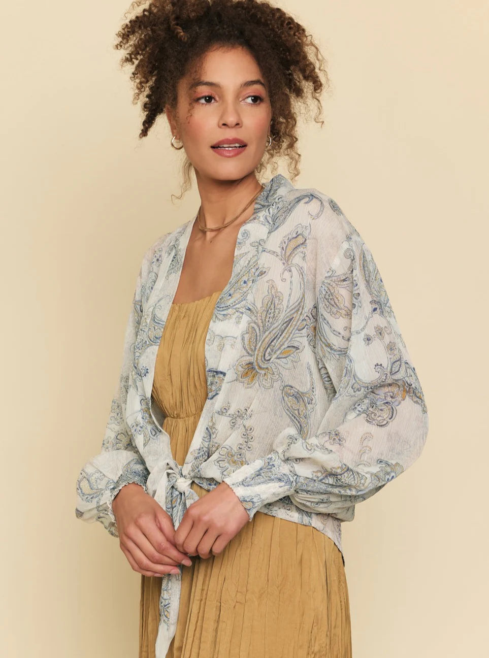Maya Tie-Front Kimono - Madison's Niche 