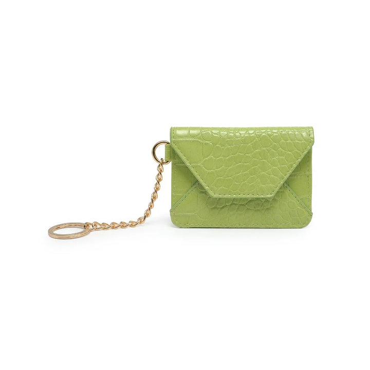 Gia Croco Card Holder in Lime - Madison's Niche 