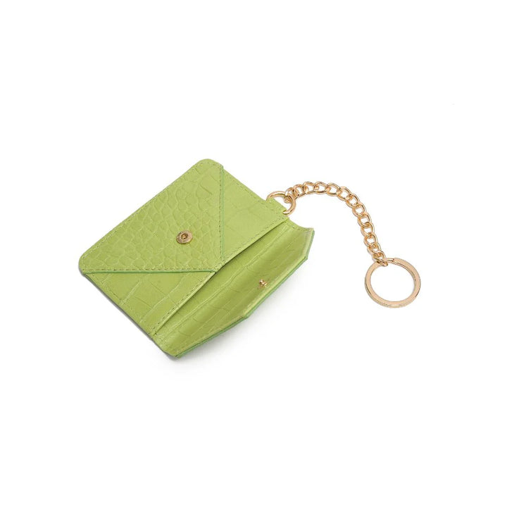 Gia Croco Card Holder in Lime