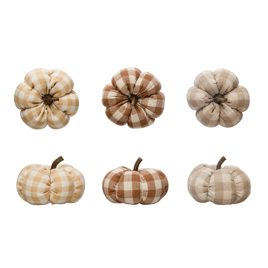 Mini Check Pumpkin - Madison&
