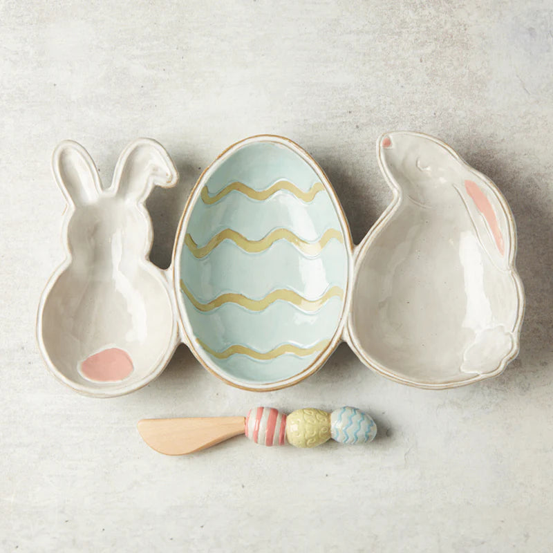 Bunny & Egg Triple Dish Set