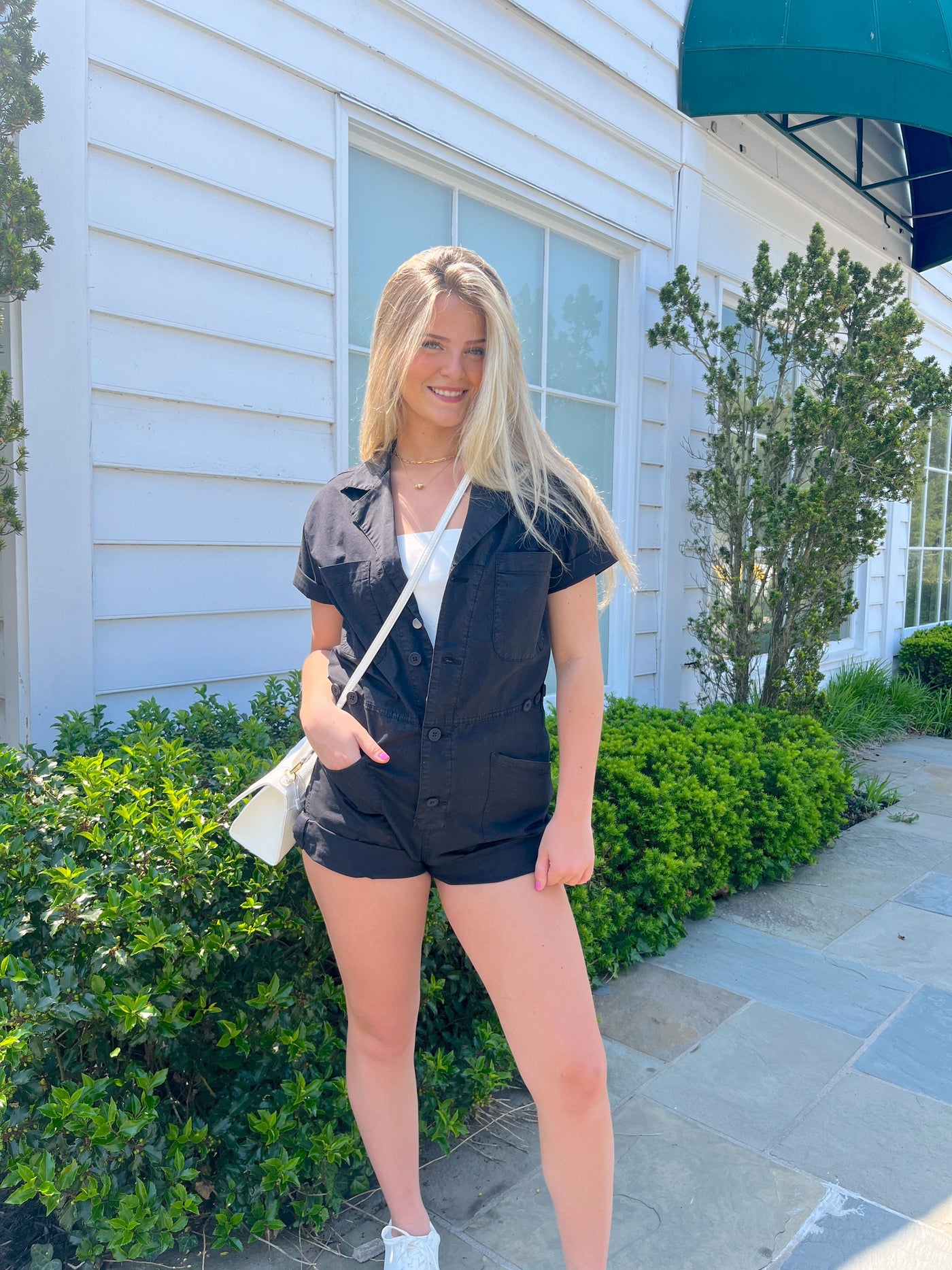 Parker Romper in Black - Madison's Niche 