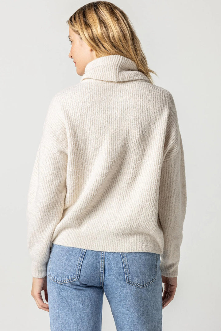 Oversized Ribbed Turtleneck Sweater - Madison's Niche 