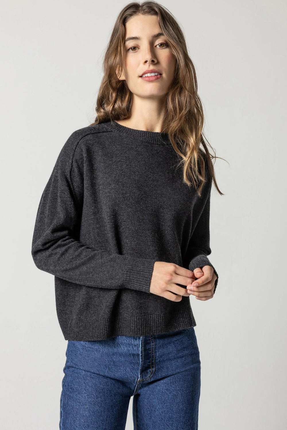Oversized Saddle Sleeve Sweater - Madison&