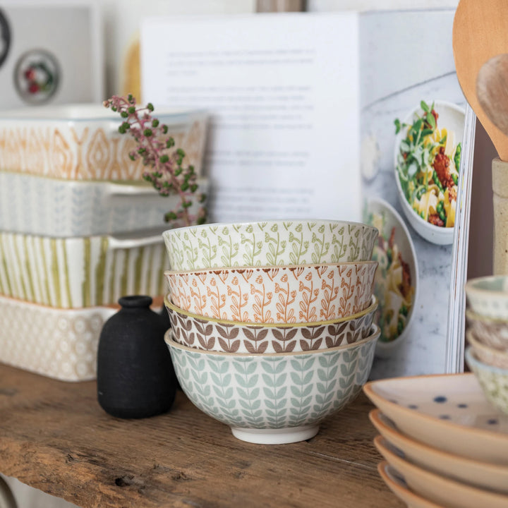 Patterned Stoneware Bowl - Madison's Niche 