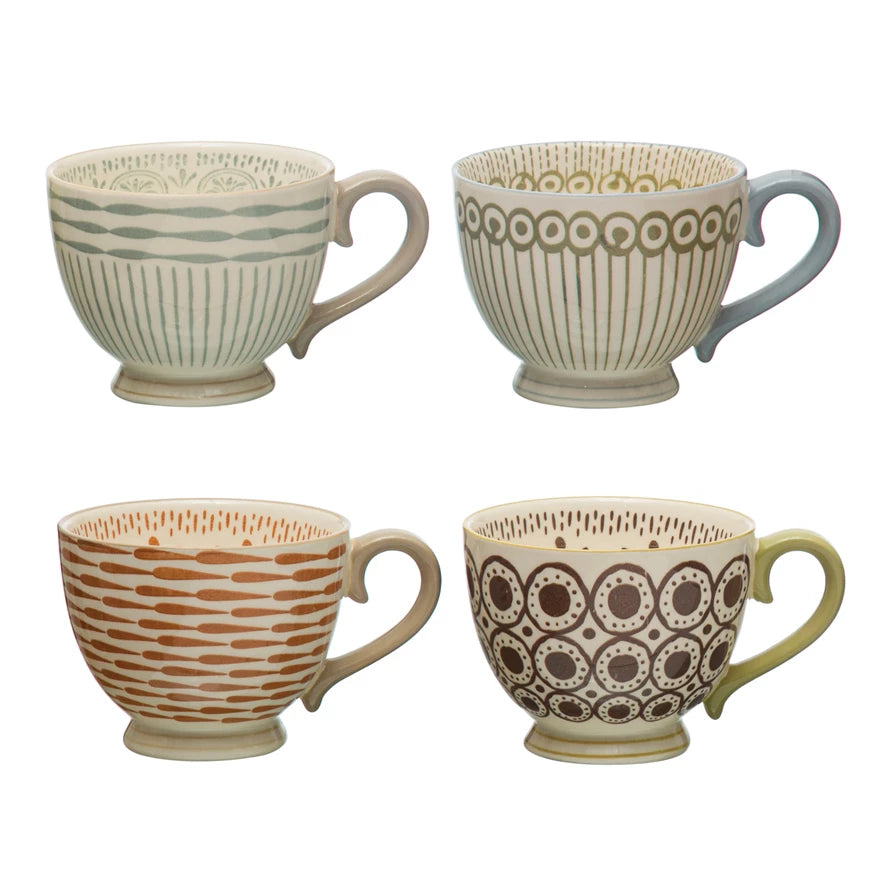 Patterned Stoneware Mug - Madison&