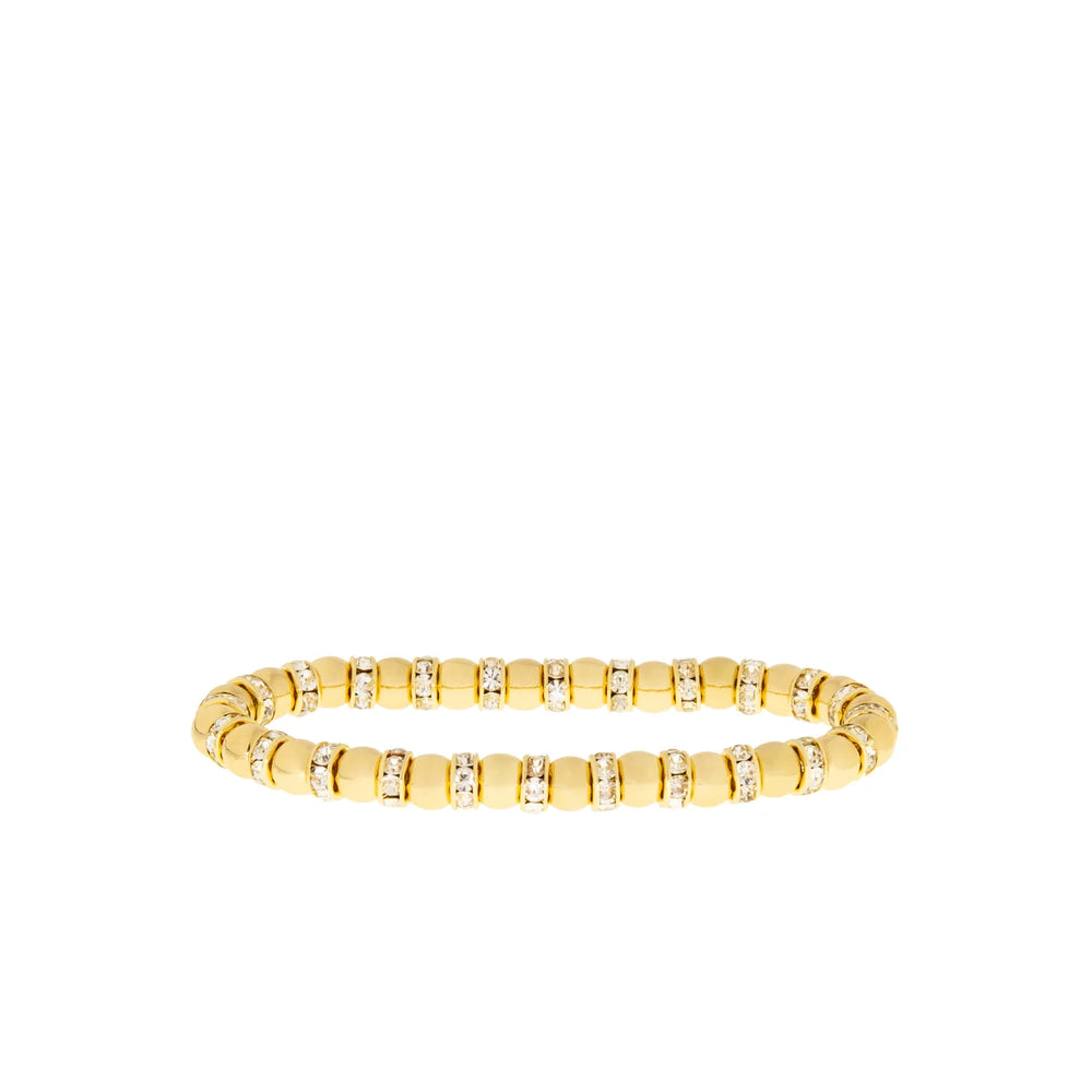 Pavé Beaded Bracelet in Gold - Madison&