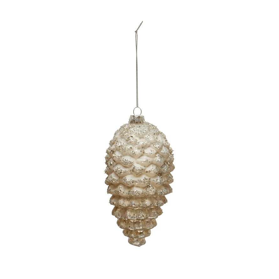 Pinecone Glass Ornament - Madison's Niche 