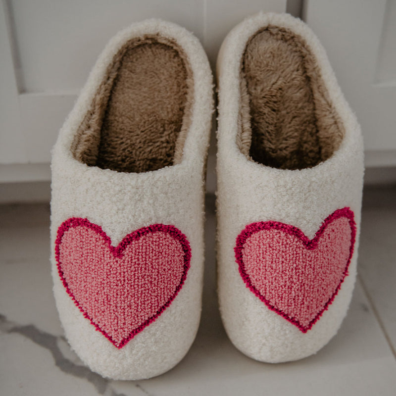 Pink and Red Heart Slipper