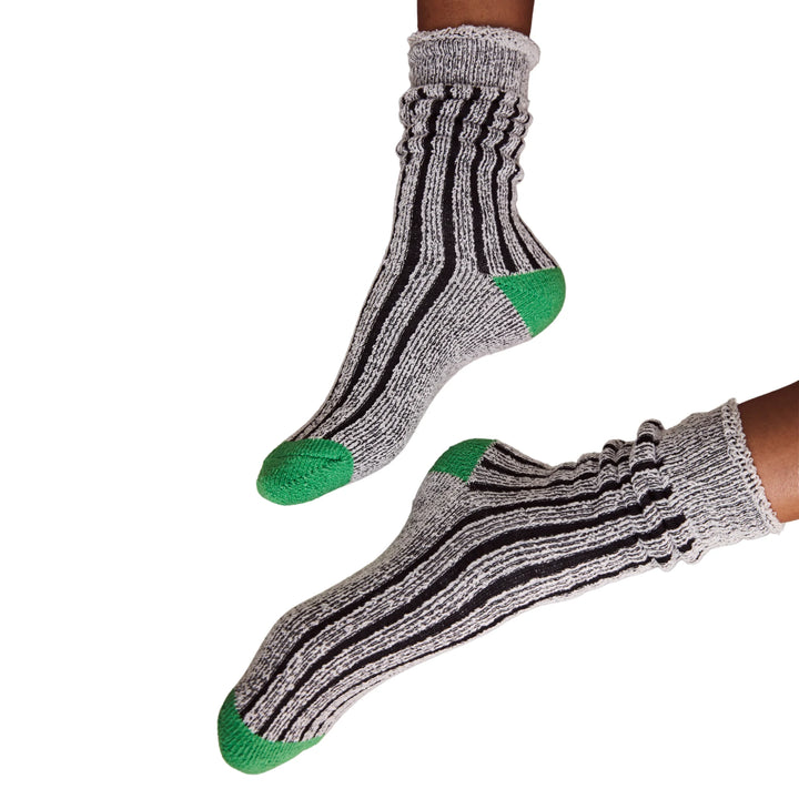 Plush Inside Out Crew Socks in Black - Madison's Niche 